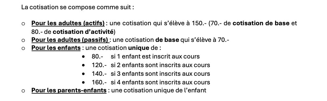 Cotisations